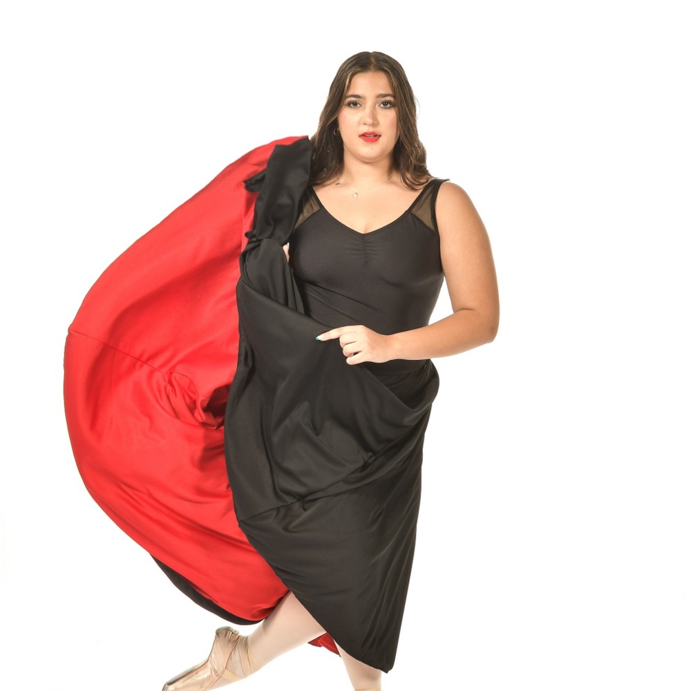 A Wish come True Time in a Bottle Black and Red Dance Dress - Picture 3 of 3